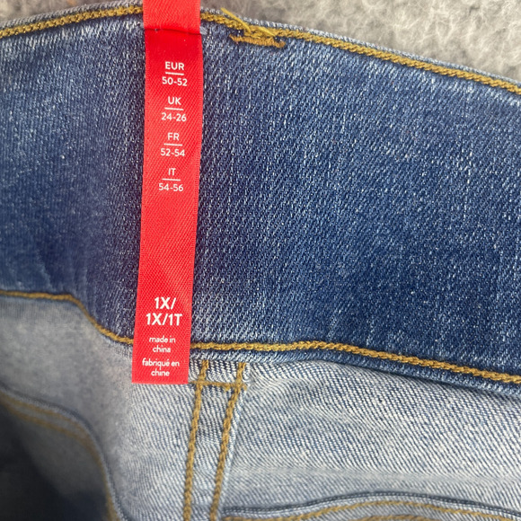 Spanx Womens Jeans Sz 1X (36 ) Pants Stretch Tummy shapewear Straight High Rise - Picture 10 of 13